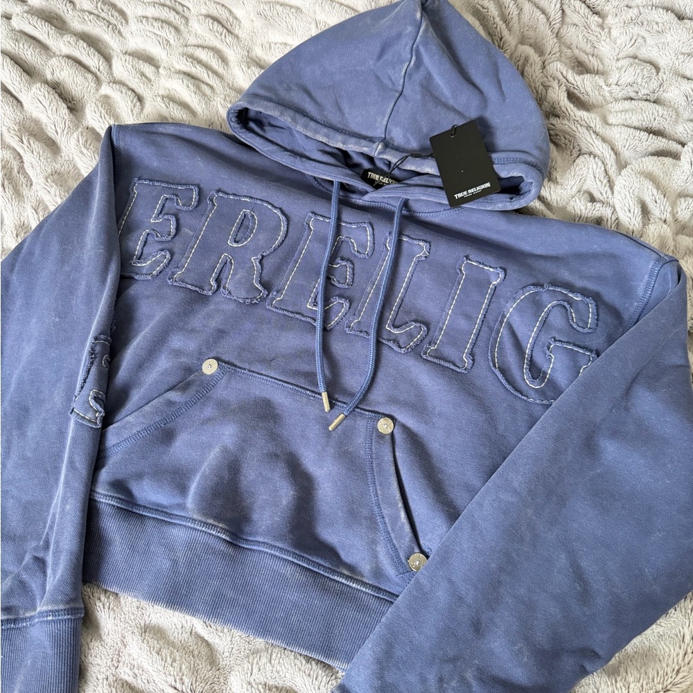 True Religion Indigo Pullover Hoodie